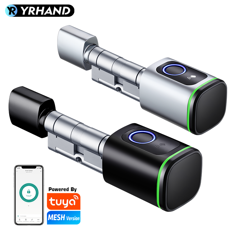 Smart Garden Lock - ユーロ Tuya スマート指紋電子ロック シリンダー付き Tuya BLE