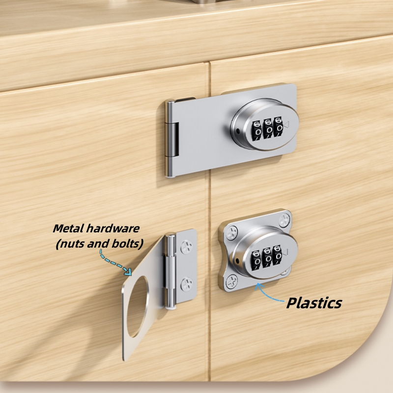 Smart Garden Door Lock - 機械式パスワードロックドアセキュリティスライドラッチロック小型ドアキャビネット納屋ドアバスルーム屋外ガレージガーデン