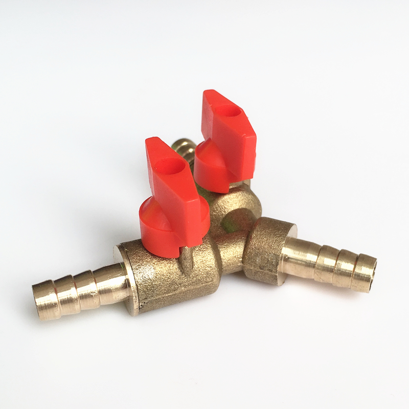 Smart Garden Hose Valve - 1個入り 8mm 10mm Y型 3方向 小型真鍮ボールバルブ