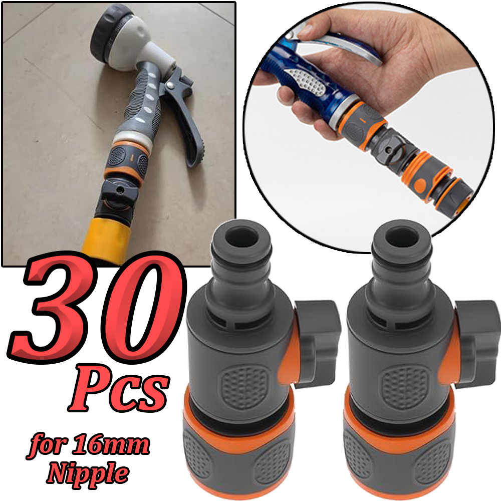 Smart Garden Hose Valve - 1-30 個ガーデンホースクイックコネクタ 16 ミリメートルガーデンホース水アダプタシャットオフバルブ灌漑チューブ修理ジョイント