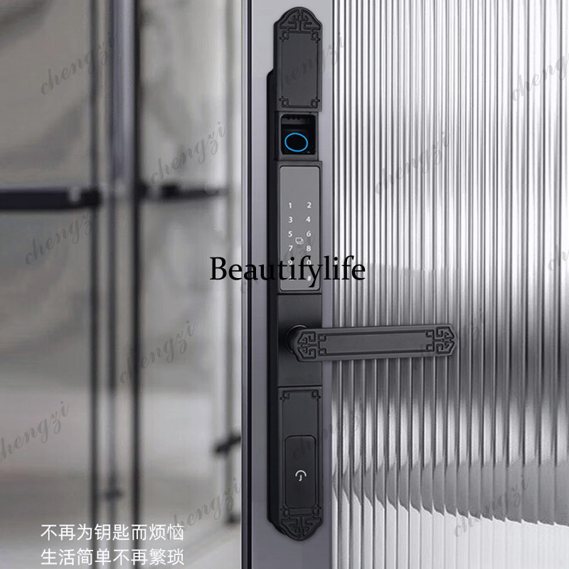Smart Garden Door Lock - スマートロック ブロークンブリッジアルミ合金スマートドアロック、家庭用パスワード式屋外ガーデンロック
