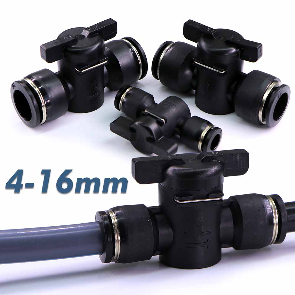 Smart Garden Hose Valve - 水空気圧ジョイントホース継手,ハンドバルブホースアダプター,滑り止め,クイックインサートリリースコネクター,4〜16mm