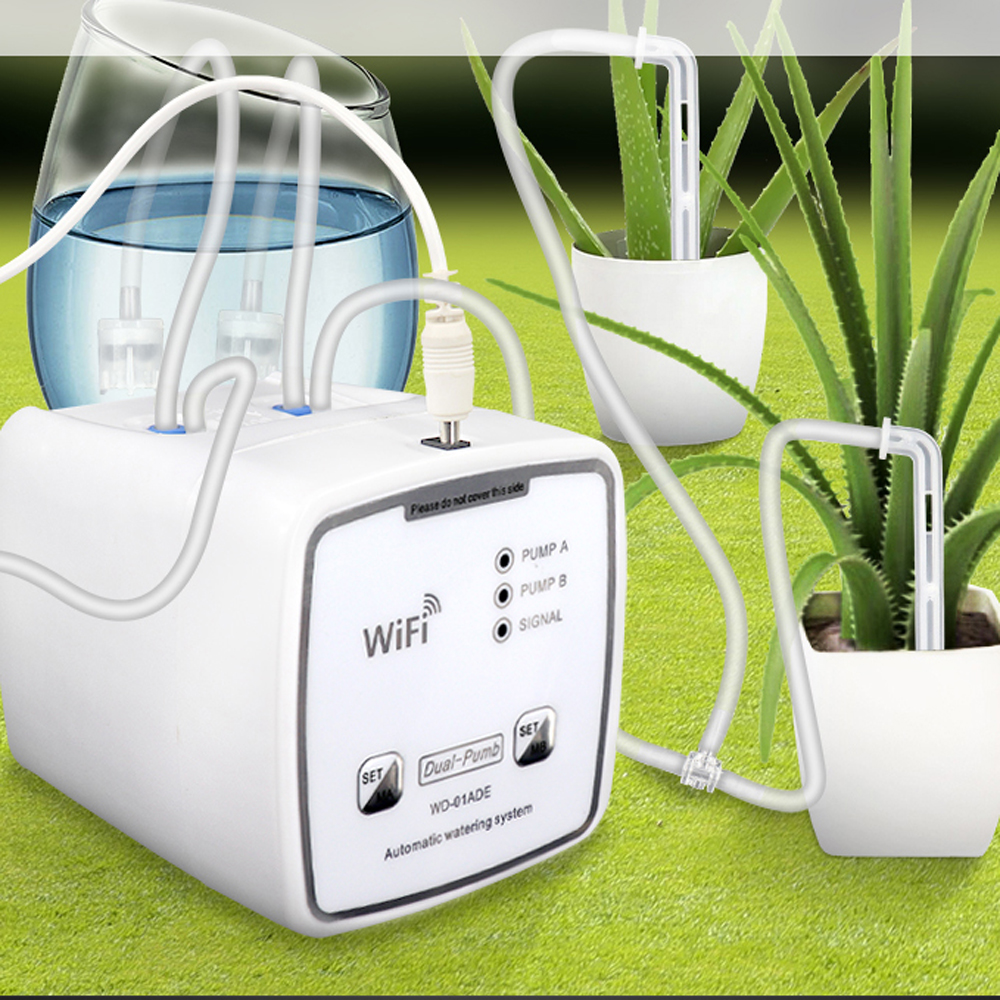 Smart Garden Valve - インテリジェント給水システム,wifi,ダブルポンプ,自動ドリップ,庭,植物,花用のリモコン