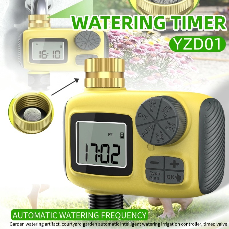 Smart Garden Valve - 3V自動散水タイマー、庭用スマート灌漑コントローラーバルブ、植物点滴灌漑システム