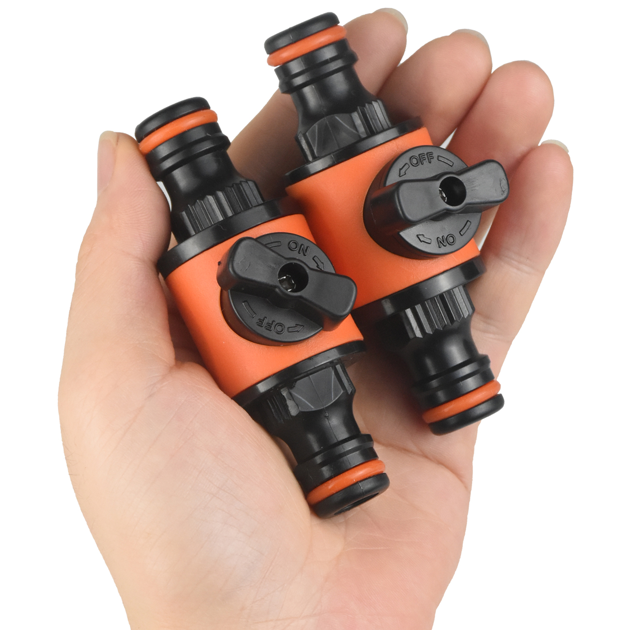 Smart Garden Hose Valve - ガーデンホース用シャットオフバルブ接続コネクタ,パイプカプラー,水接続の停止,修理ジョイント,灌漑システムアダプター,2個