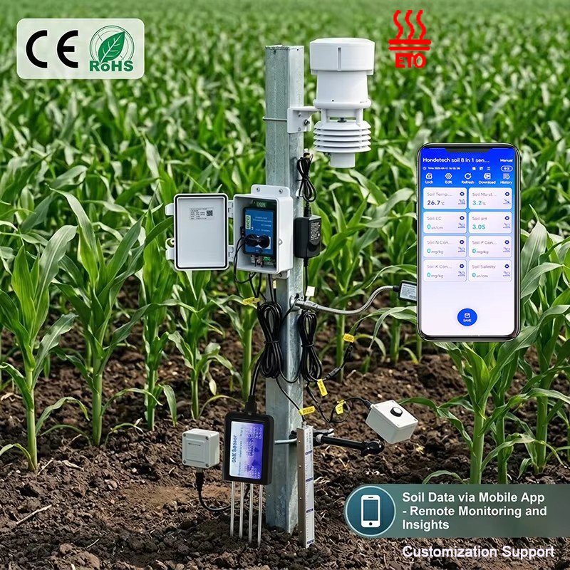 Smart Garden Moisture Sensor - 土壌分析装置 温度・水分2in1センサー RS485 APP対応 スマート温室・庭園農業・灌漑・水耕栽培用