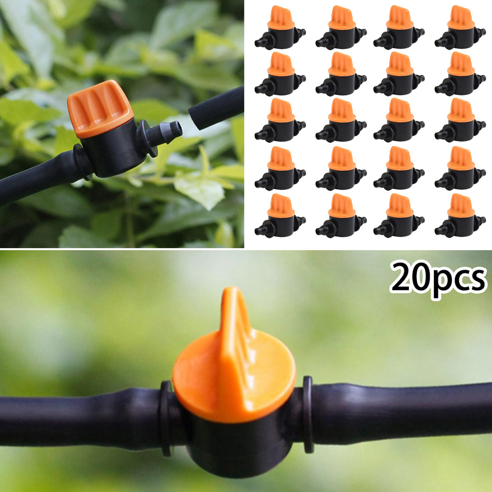 Smart Garden Hose Valve - 20 個ホースバルブガーデンタップガーデン点滴灌漑継手パイプコネクタ水バルブ 4/7 ミリメートル水流制御バルブ