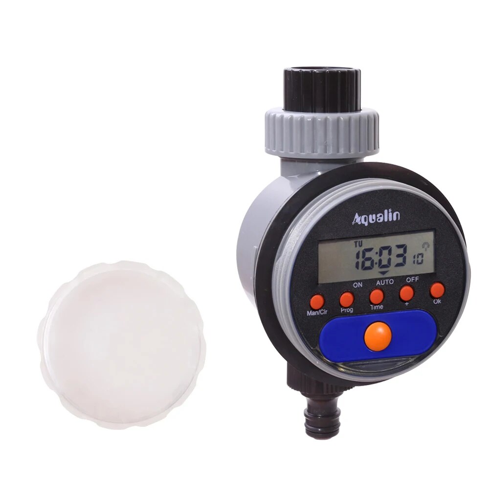 Smart Garden Valve - 自動液晶ディスプレイ散水タイマー電子家庭用庭ボールバルブ8プログラム水タイマー庭灌漑用