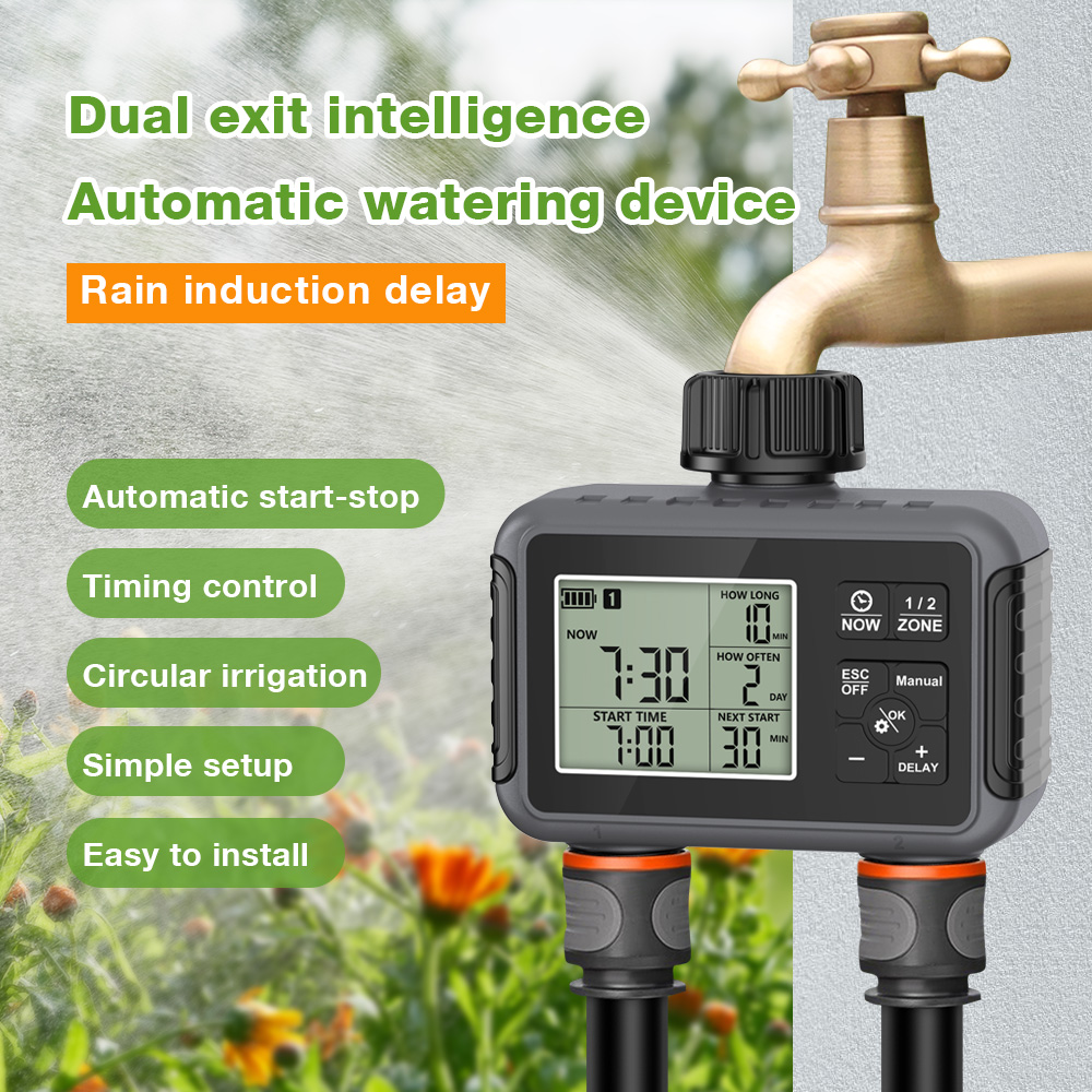 Smart Garden At Home - 1/2/3 出口自動水タイマースマート灌漑散水システム散水蛇口ホースプログラマータイマー庭屋外用