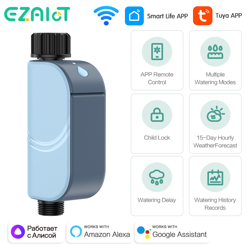 Smart Garden Valve - スマート Tuya WIFI 庭の水やりタイマー自動散水タイマーバルブ屋外灌漑散水システム Alexa Google