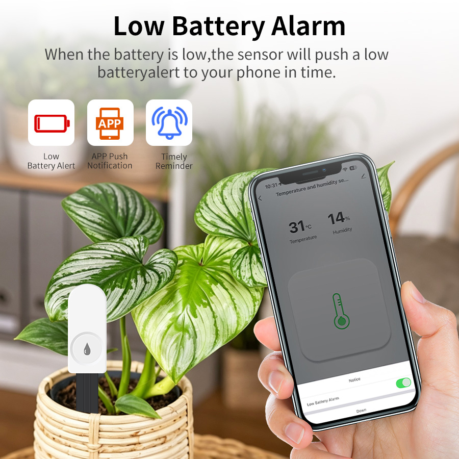 スマート ZigBee 土壌水分センサー温度湿度計検出器温湿 - Smart Garden Moisture Sensor のレビューと価格