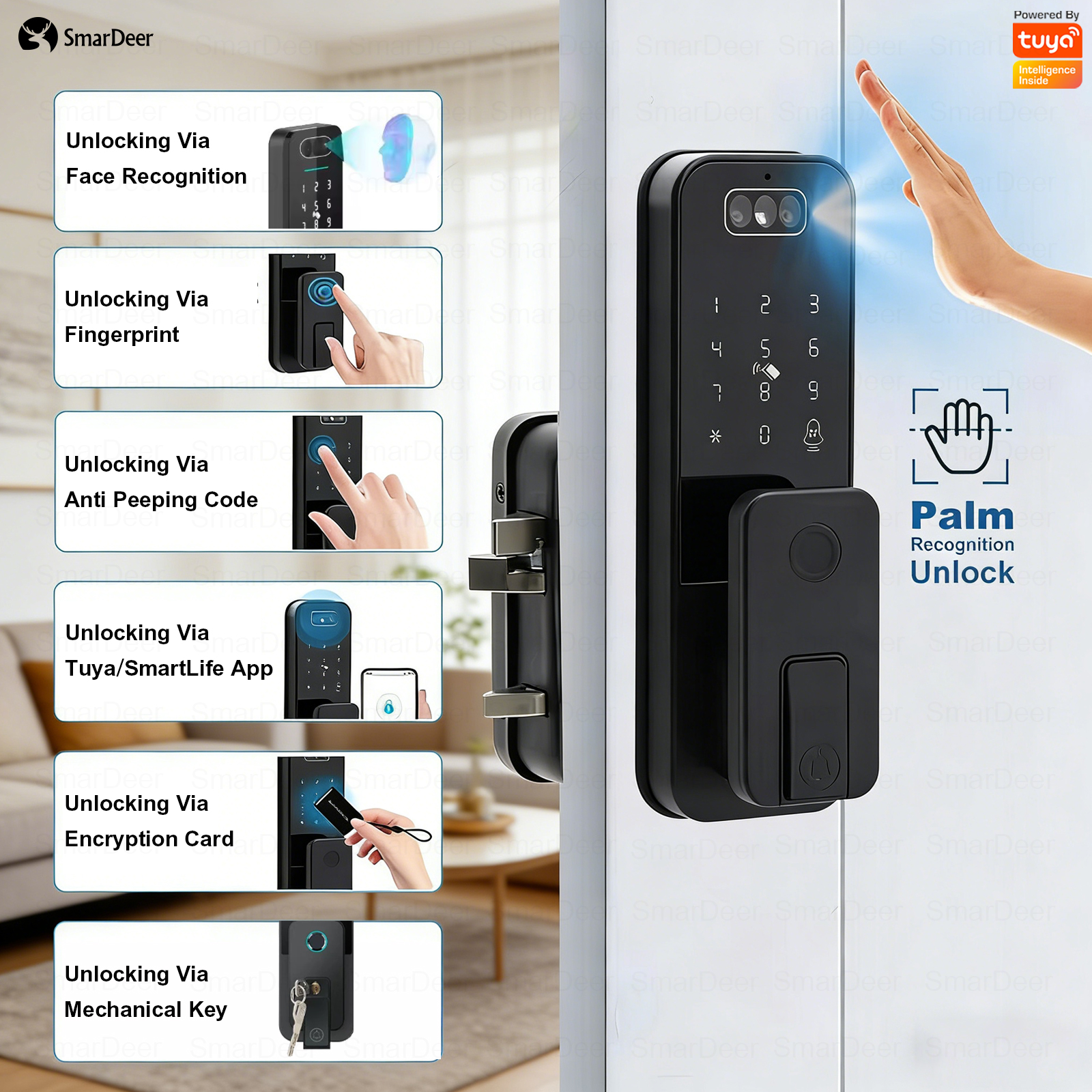 防水屋外スマートドアロック指紋顔認識パスワード盗難防止セキュ - Smart Garden Lock のレビューと価格