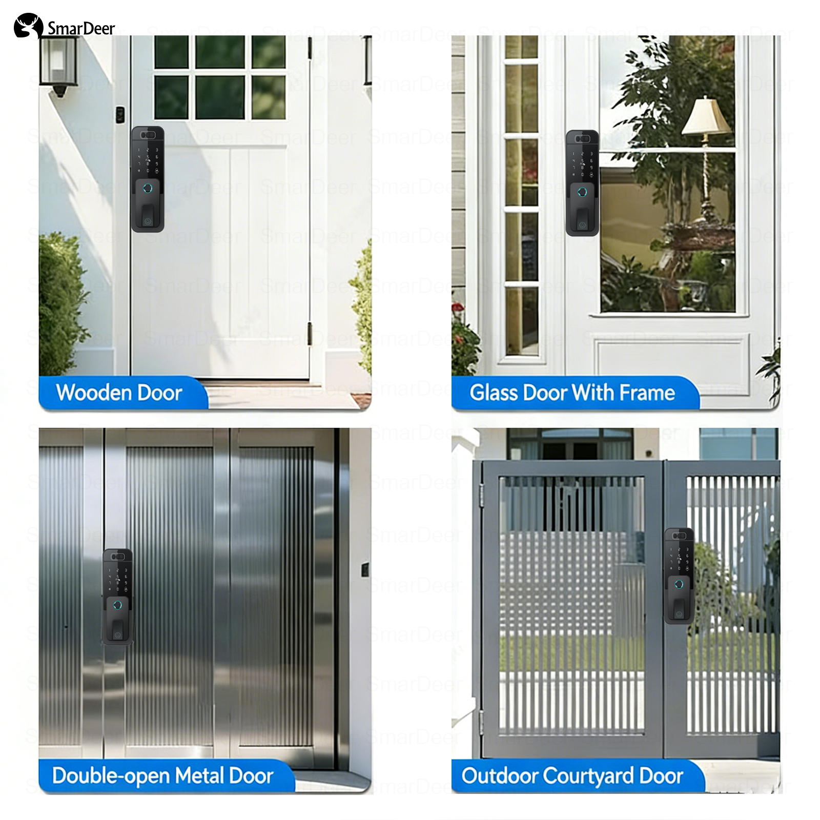 防水屋外スマートドアロック指紋顔認識パスワード盗難防止セキュ - Smart Garden Lock のレビューと価格