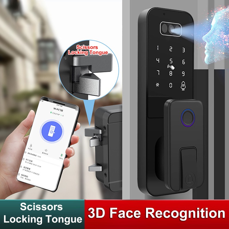 Tuya防水3D顔認証屋外ゲート指紋ロックアプリ遠隔操作指紋 - Smart Garden Door Lock のレビューと価格