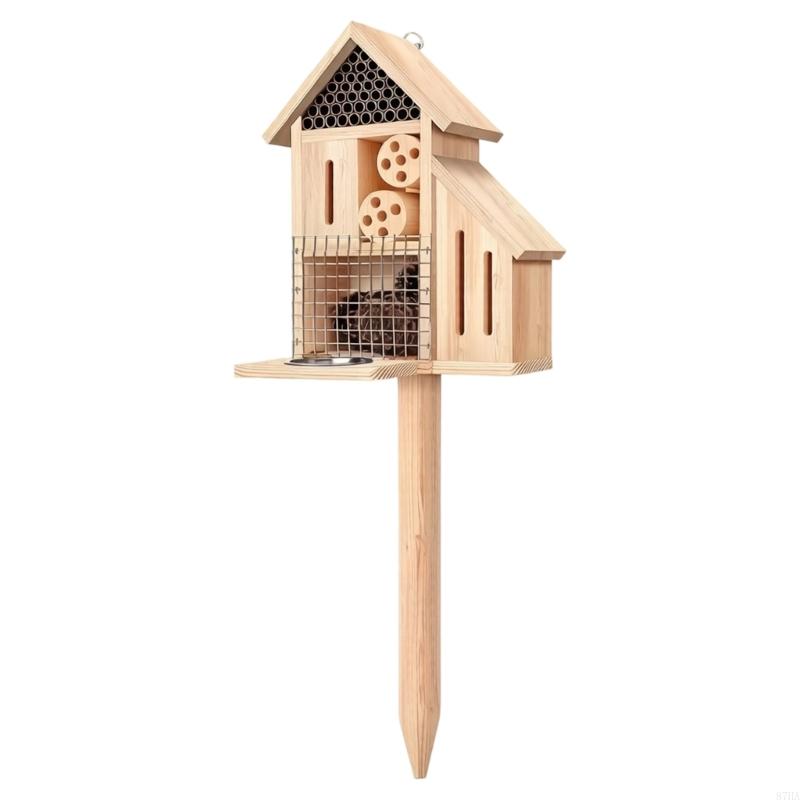 木製杭上昆虫館、自然学習用室付きシェルター付き庭園昆虫ホテル - Insect Hotel Wood のレビューと価格