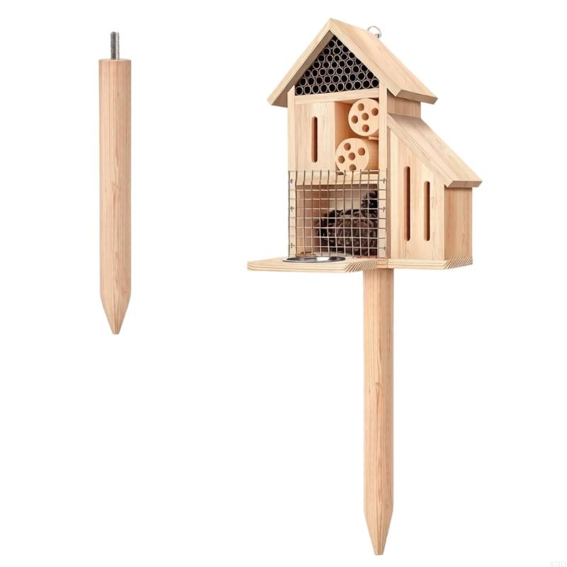 木製杭上昆虫館、自然学習用室付きシェルター付き庭園昆虫ホテル - Insect Hotel Wood のレビューと価格