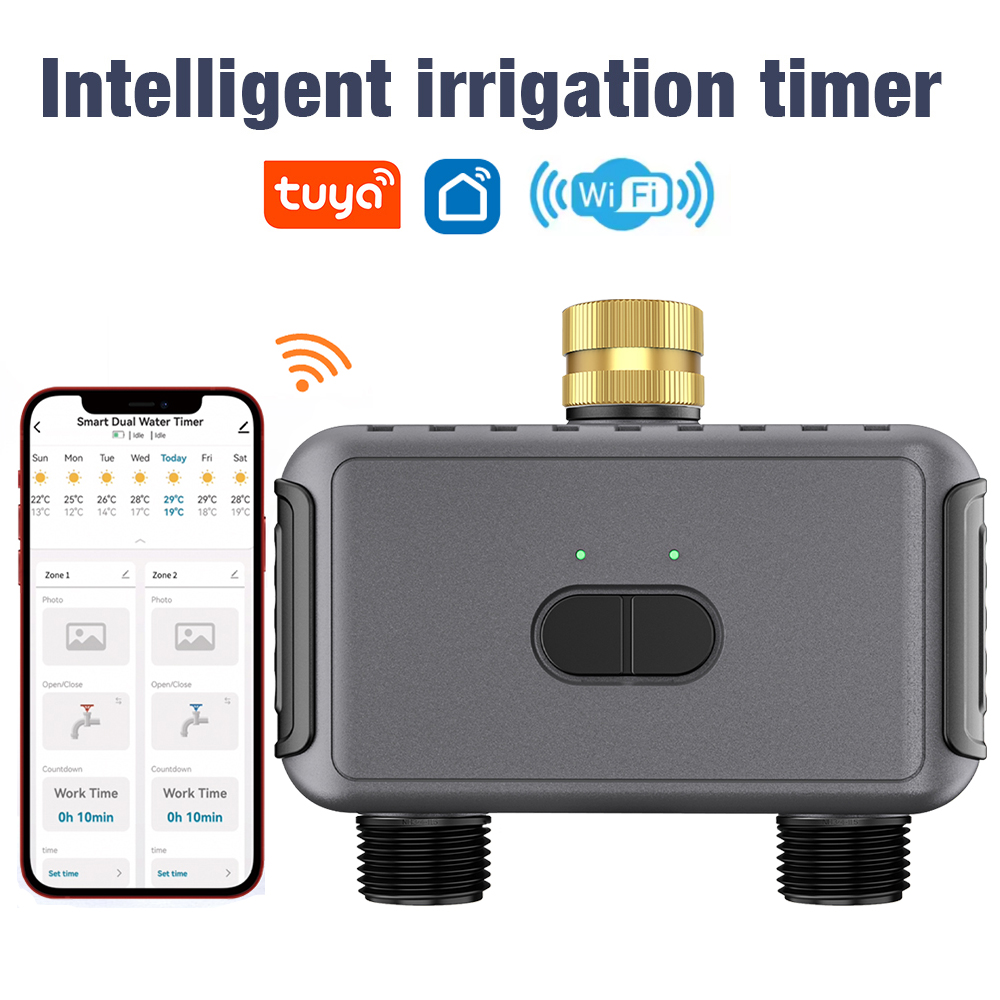 Tuya WiFi ウォータータイマースマート 2 コンセン - Smart Garden At Home のレビューと価格