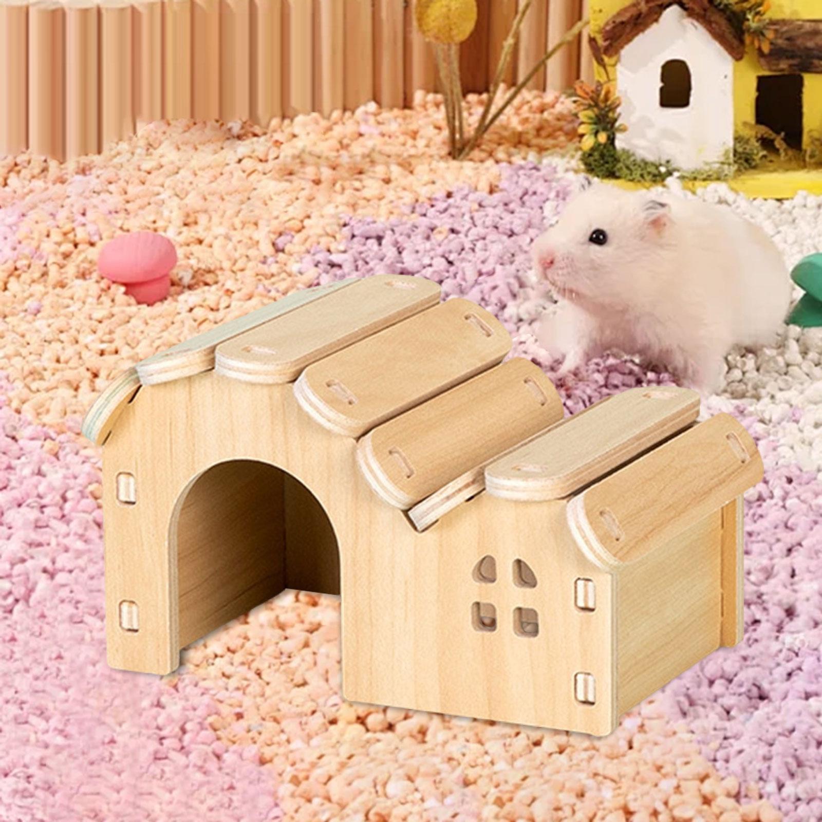ハムスター木製ハウス隠れ家動物キャビネットジャービルマウス小 - Insect Hotel Wood のレビューと価格