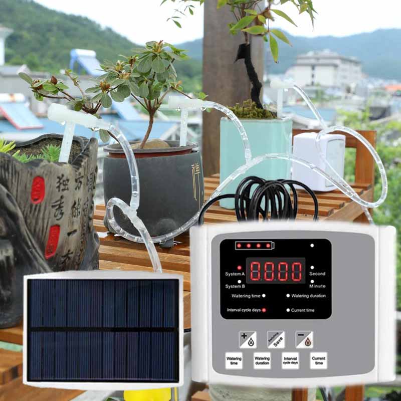 自動太陽エネルギー点滴灌漑装置 ダブルポンプ 調整可能なバル - Smart Garden Valve のレビューと価格