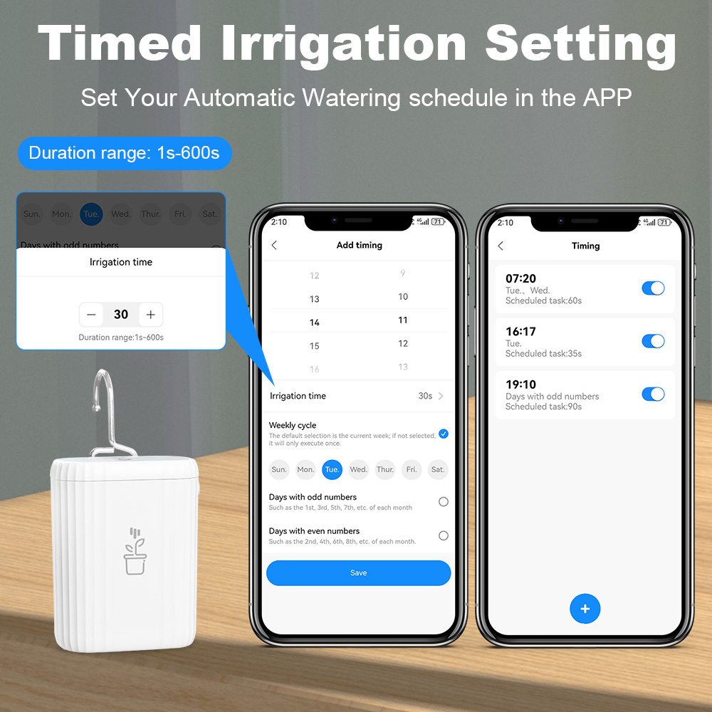 MANHOT WiFi スマート散水ポンプ充電式バッテリーイ - Smart Garden At Home のレビューと価格