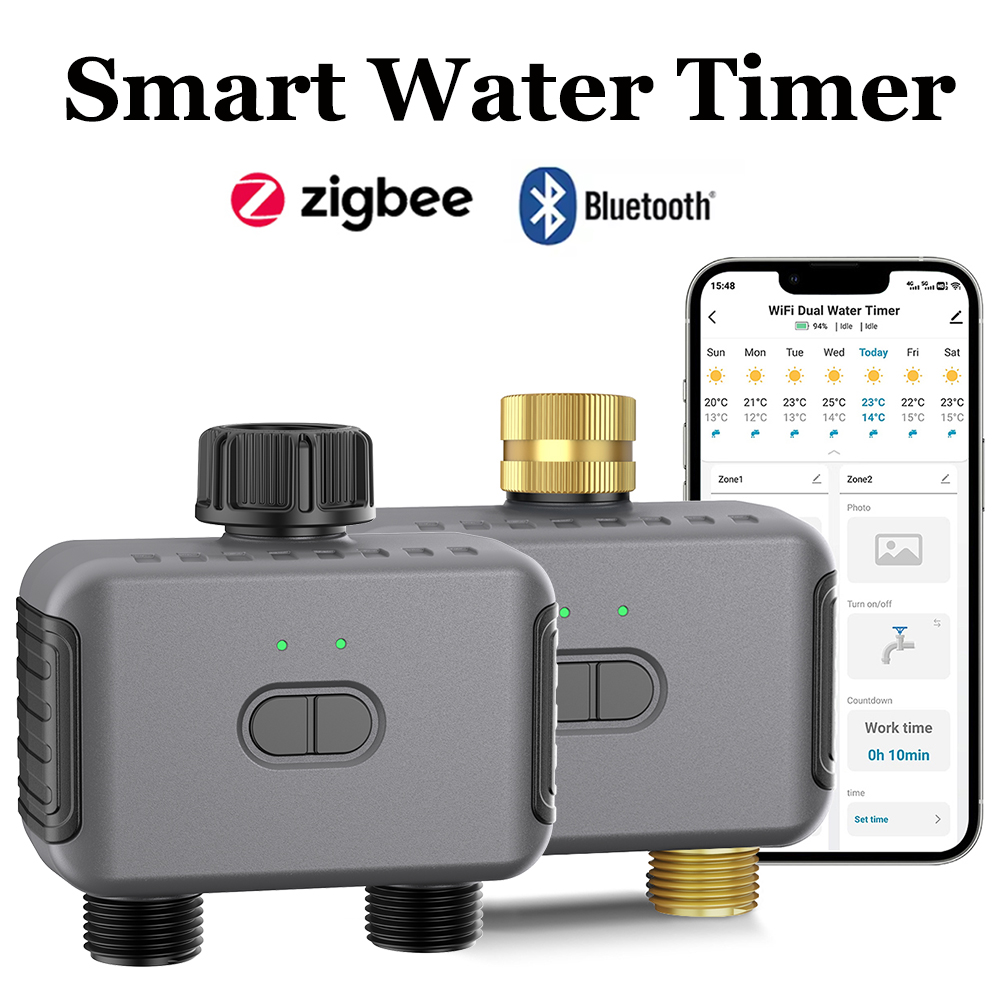 Tuya スマートウォータータイマー Zigbee/BT 自 - Smart Garden Valve のレビューと価格