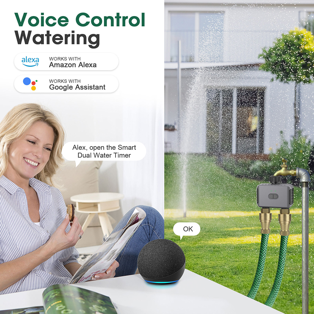 Tuya スマートウォータータイマー Zigbee/BT 自 - Smart Garden Valve のレビューと価格