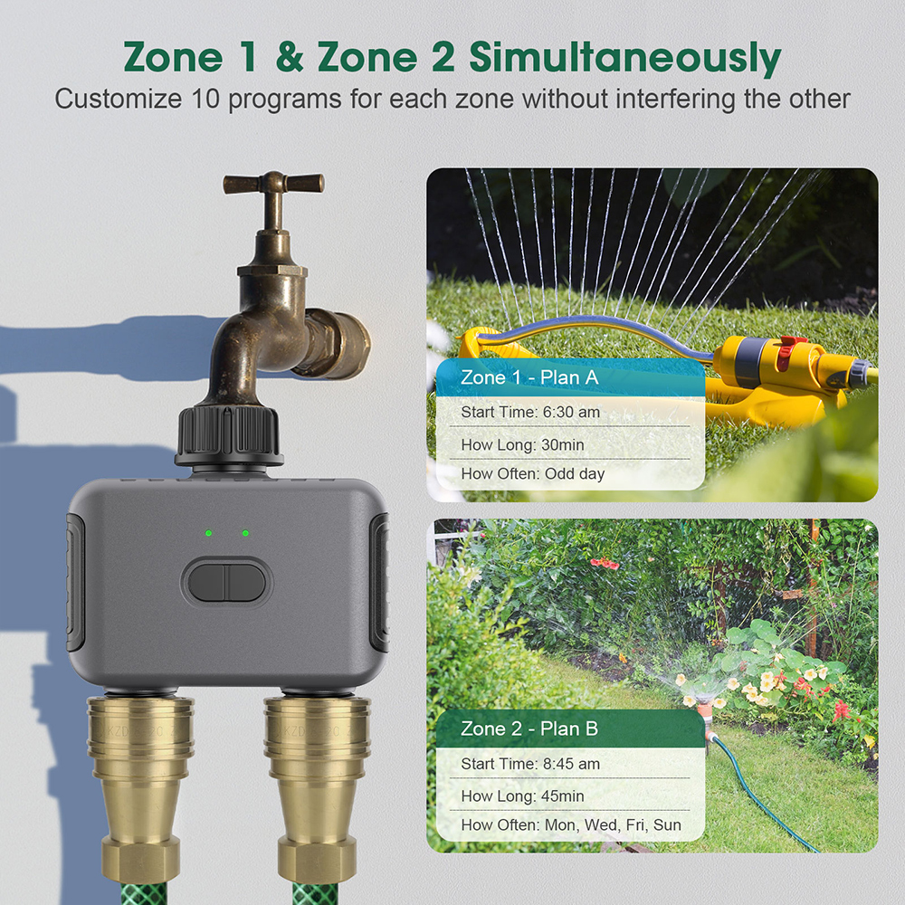 Tuya スマートウォータータイマー Zigbee/BT 自 - Smart Garden Valve のレビューと価格