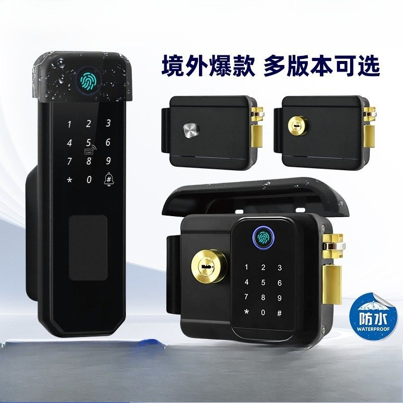 両面指紋認証防水配線不要スマートガーデンロック、屋外耐日性鉄 - Smart Garden Lock のレビューと価格