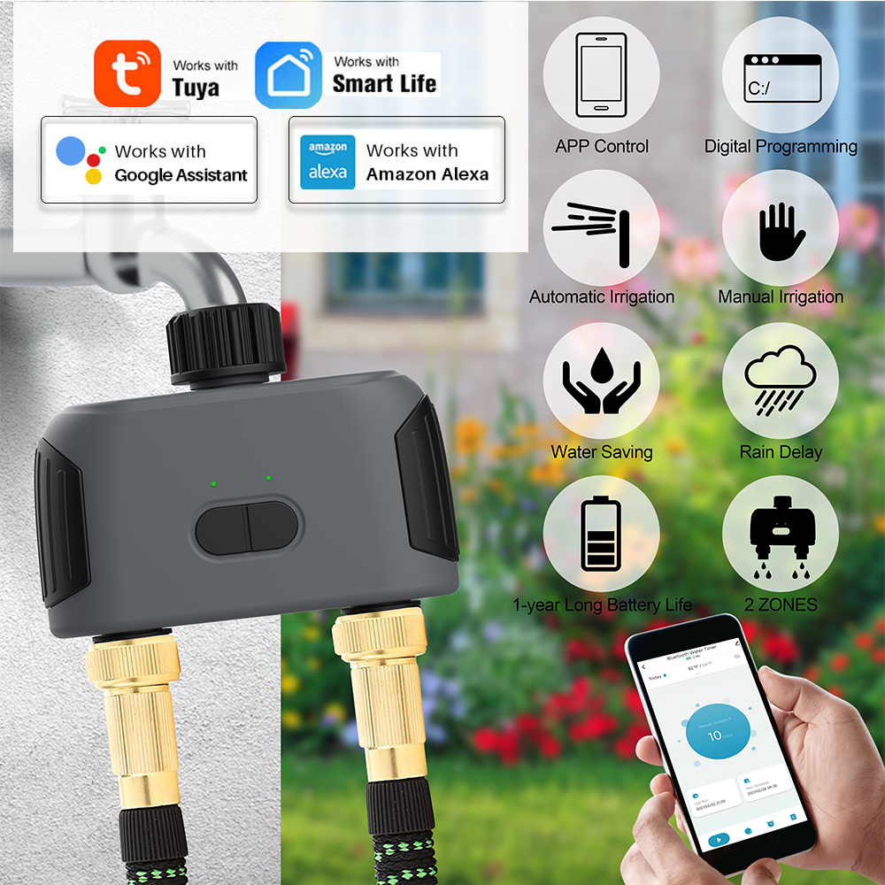 水スプレー用の2つのWifiとBluetooth接続を備えた - Smart Garden Lock のレビューと価格