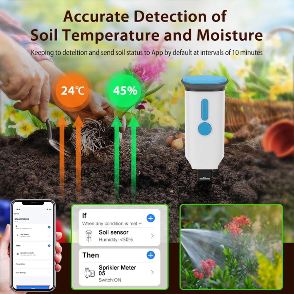 Haozee Tuya スマート WiFi 土壌水分センサー - Smart Garden Moisture Sensor のレビューと価格