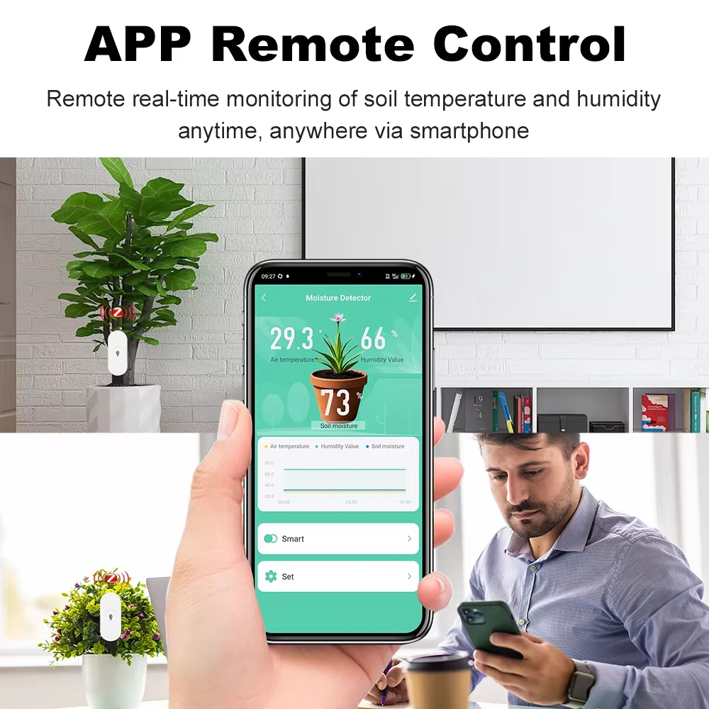 Tuya Zigbee 3.0 土壌水分テスター湿度温度セン - Smart Garden Moisture Sensor のレビューと価格