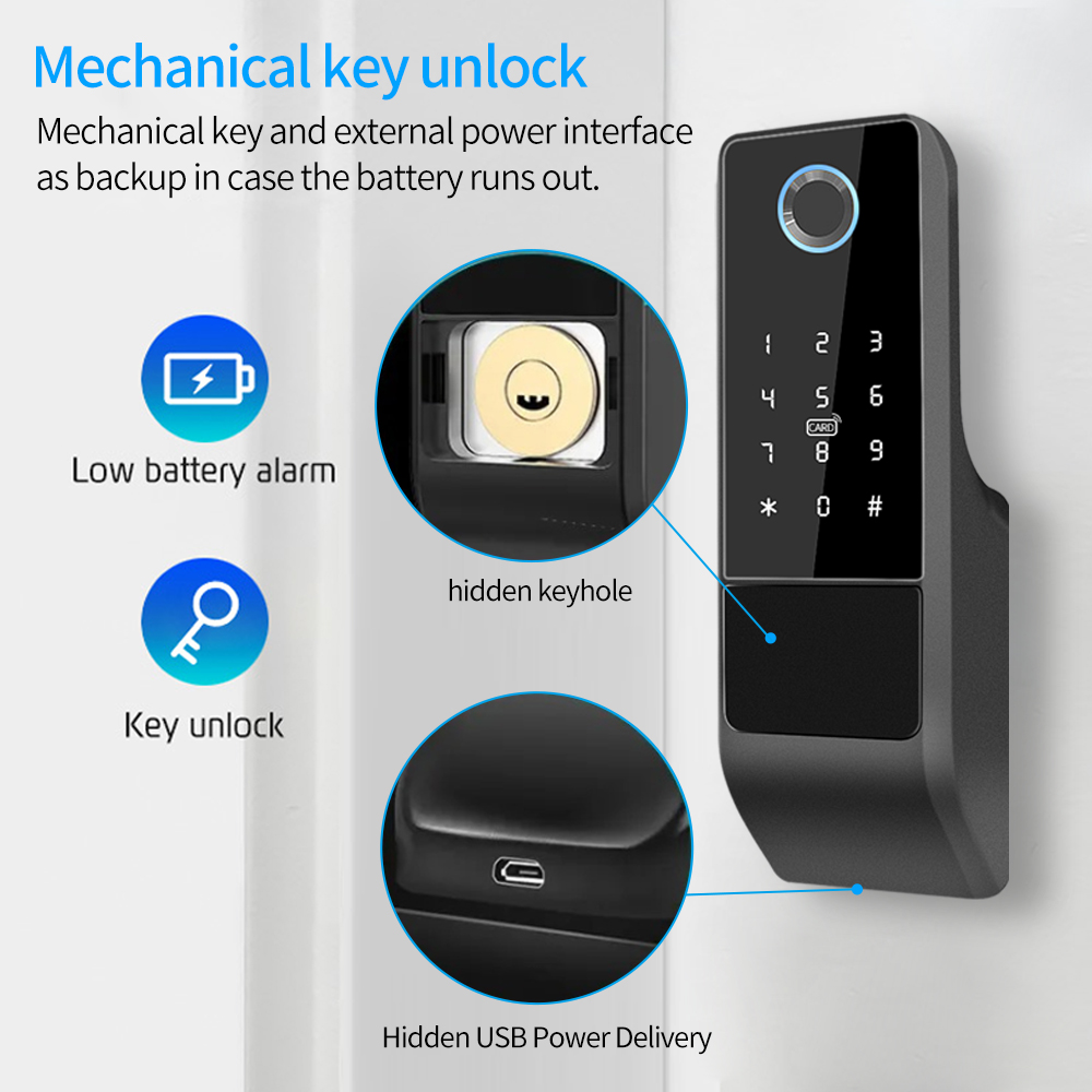 IP65 防水 TTLock 指紋スマートドアロック屋外ゲー - Smart Garden Lock のレビューと価格