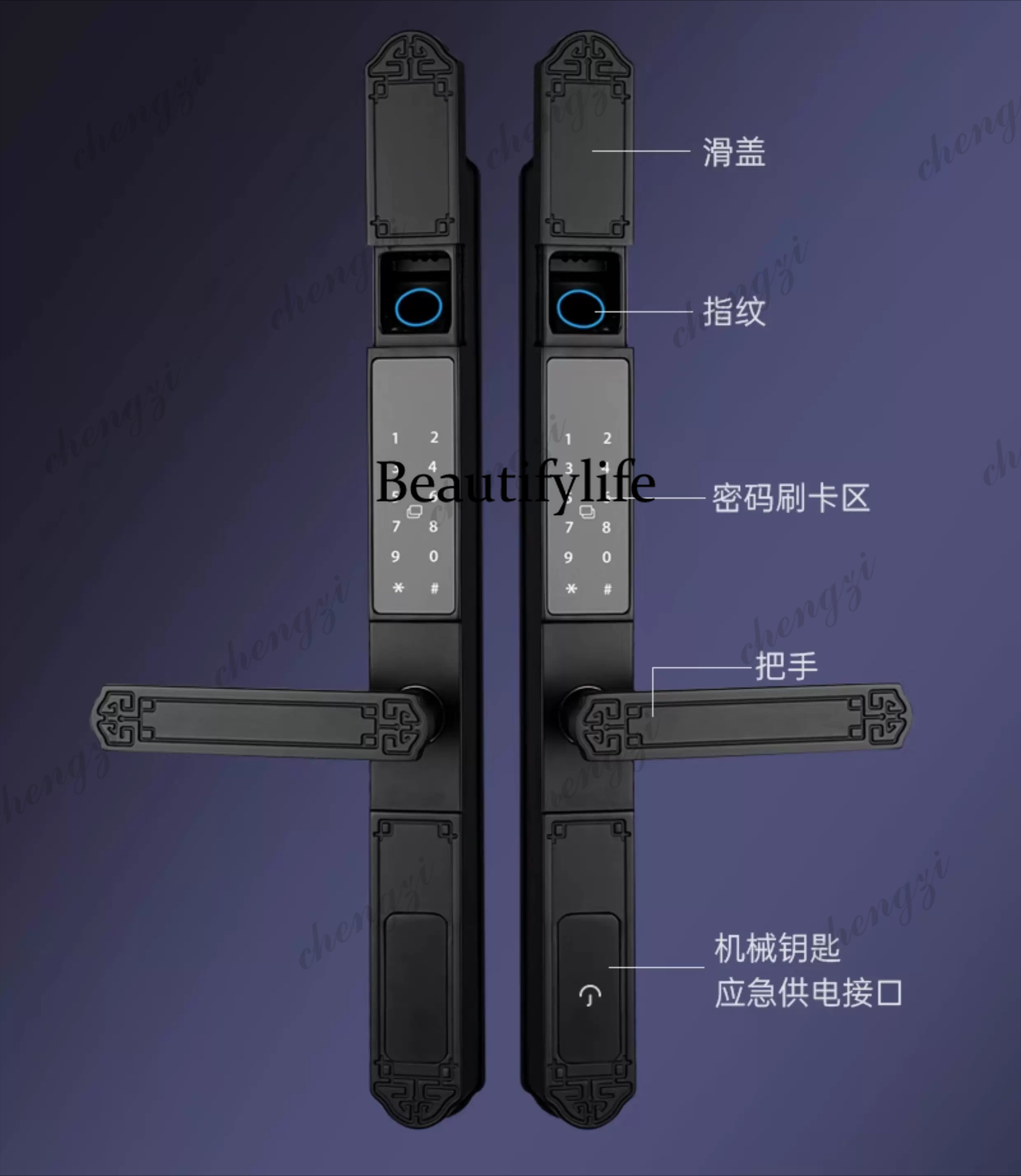 スマートロック ブロークンブリッジアルミ合金スマートドアロッ - Smart Garden Door Lock のレビューと価格