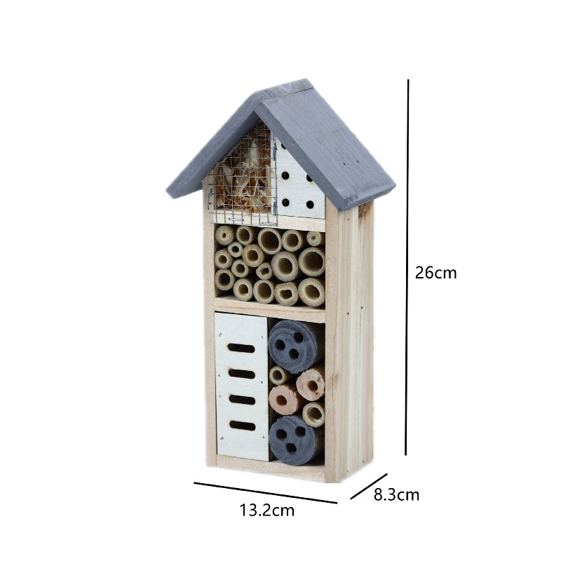 吊り下げ式木製昆虫ホテル、多機能蜂と蝶の家、屋外庭園昆虫シェ - Insect Hotel Wood のレビューと価格