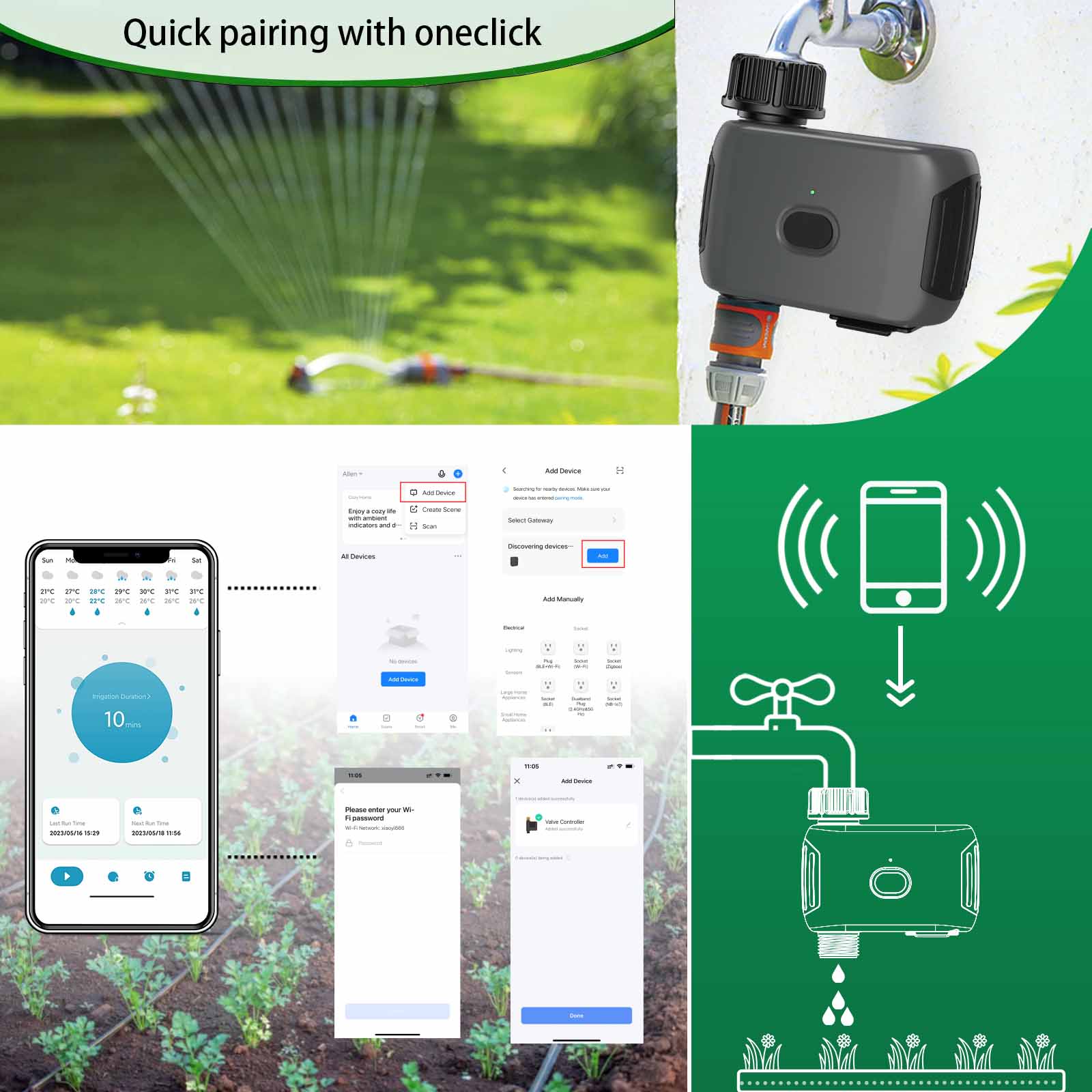 INSOMA自動植物灌漑スマートWifiスプリンクラータイマ - Smart Garden Lock のレビューと価格