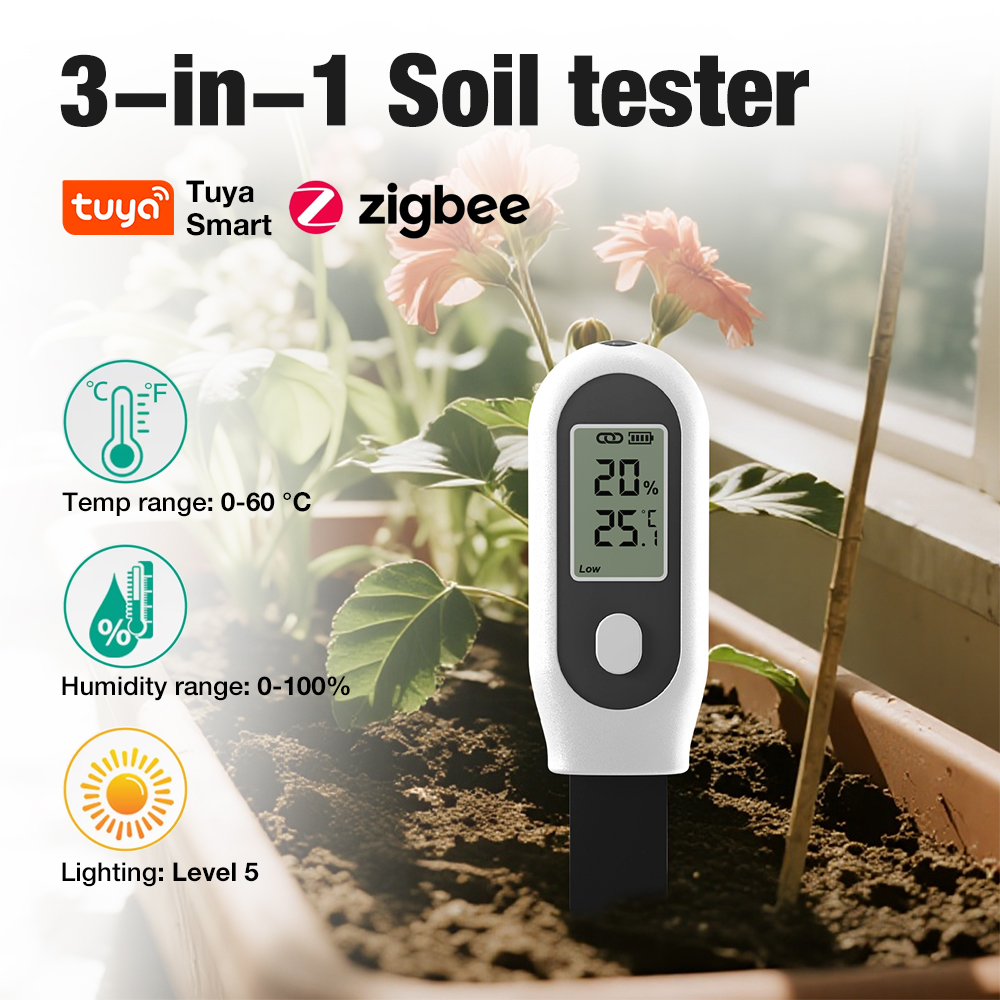 3 in 1土壌テスター Zigbeeスマート土壌センサー  - Smart Garden Moisture Sensor のレビューと価格