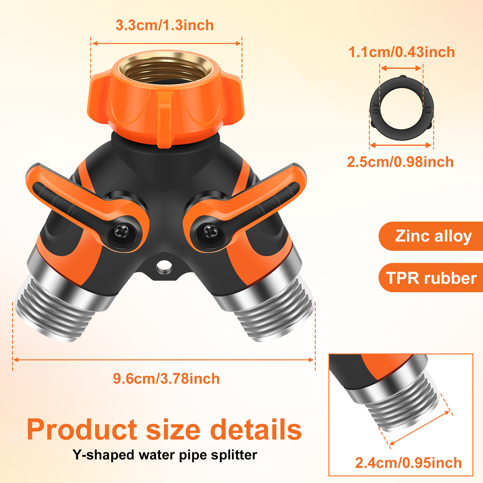 3/4インチGHT 2方向ガーデンホースY型スプリッター、デ - Smart Garden Hose Valve のレビューと価格