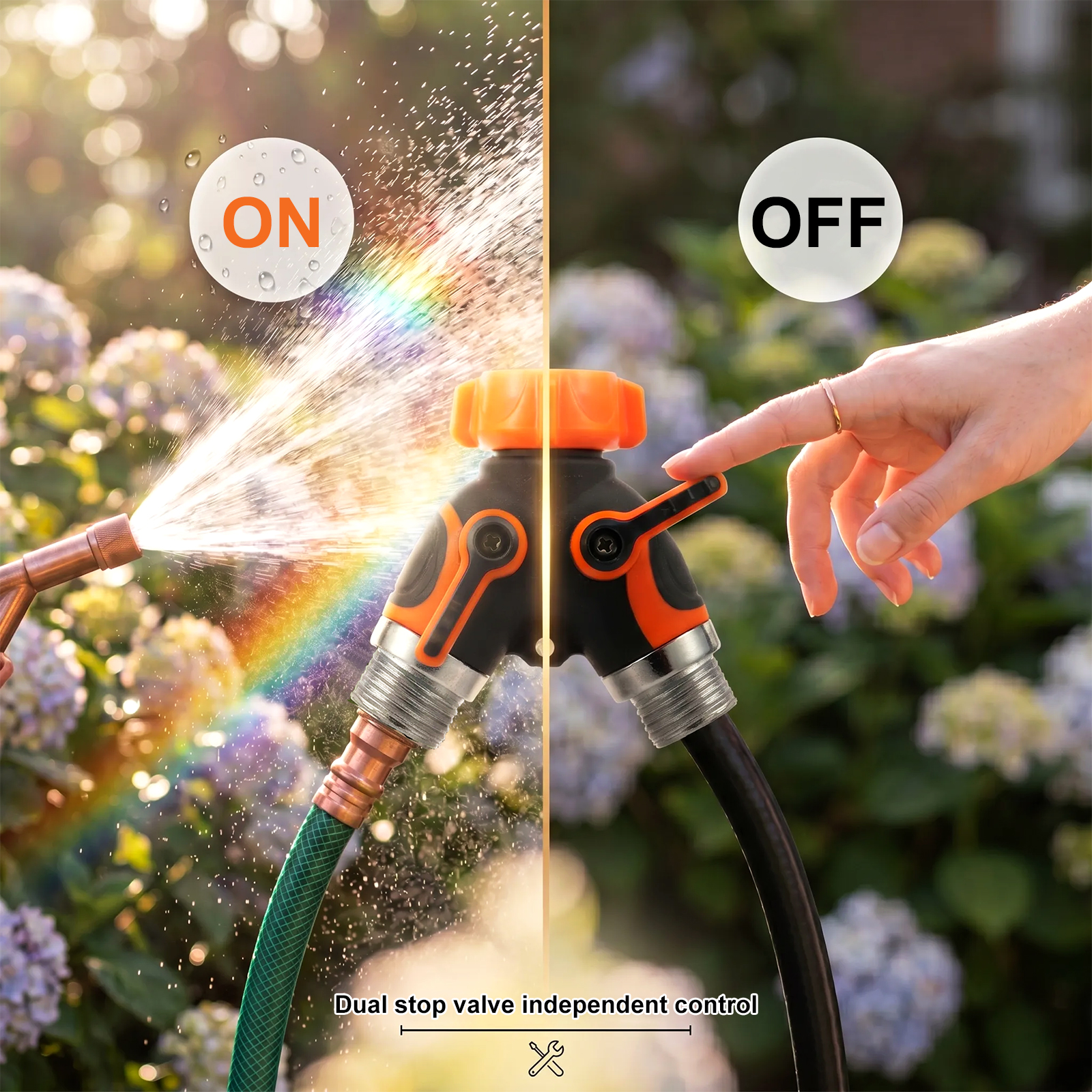 3/4インチGHT 2方向ガーデンホースY型スプリッター、デ - Smart Garden Hose Valve のレビューと価格