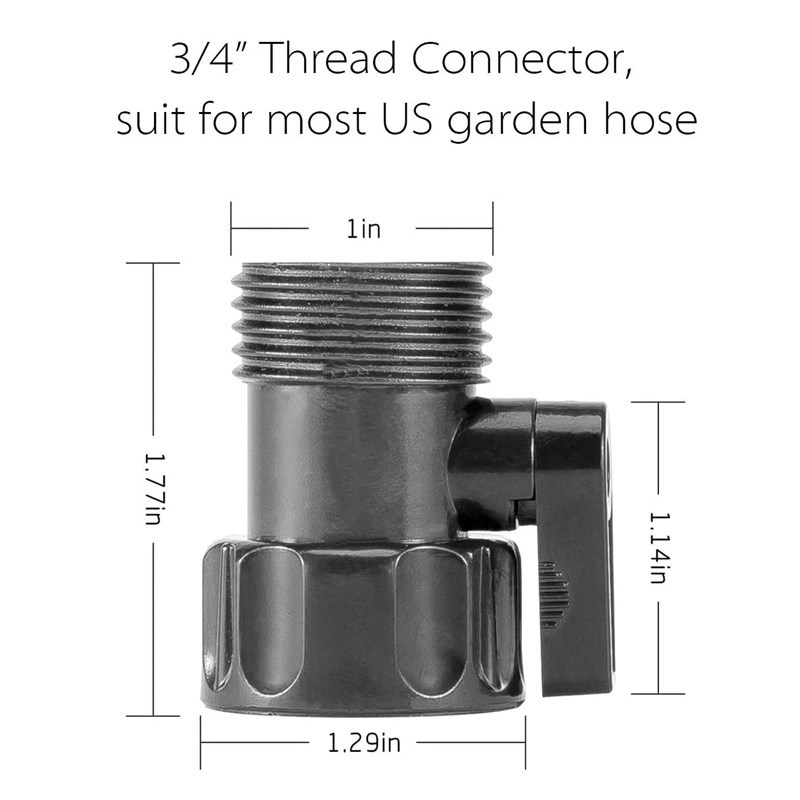 プラスチック製ガーデンホースシャットオフバルブ、標準水シャッ - Smart Garden Hose Valve のレビューと価格