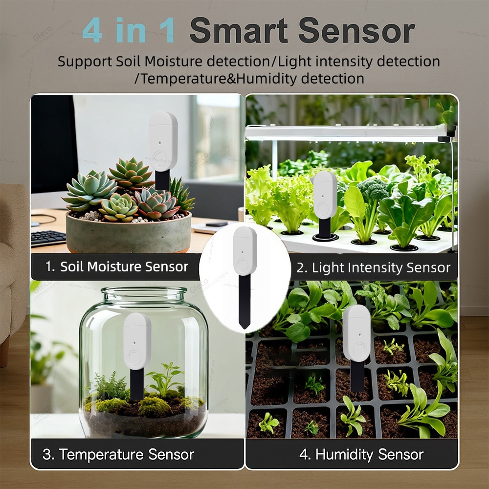 4in1 Zigbee 土壌水分温度湿度センサー、光検出機能 - Smart Garden Moisture Sensor のレビューと価格