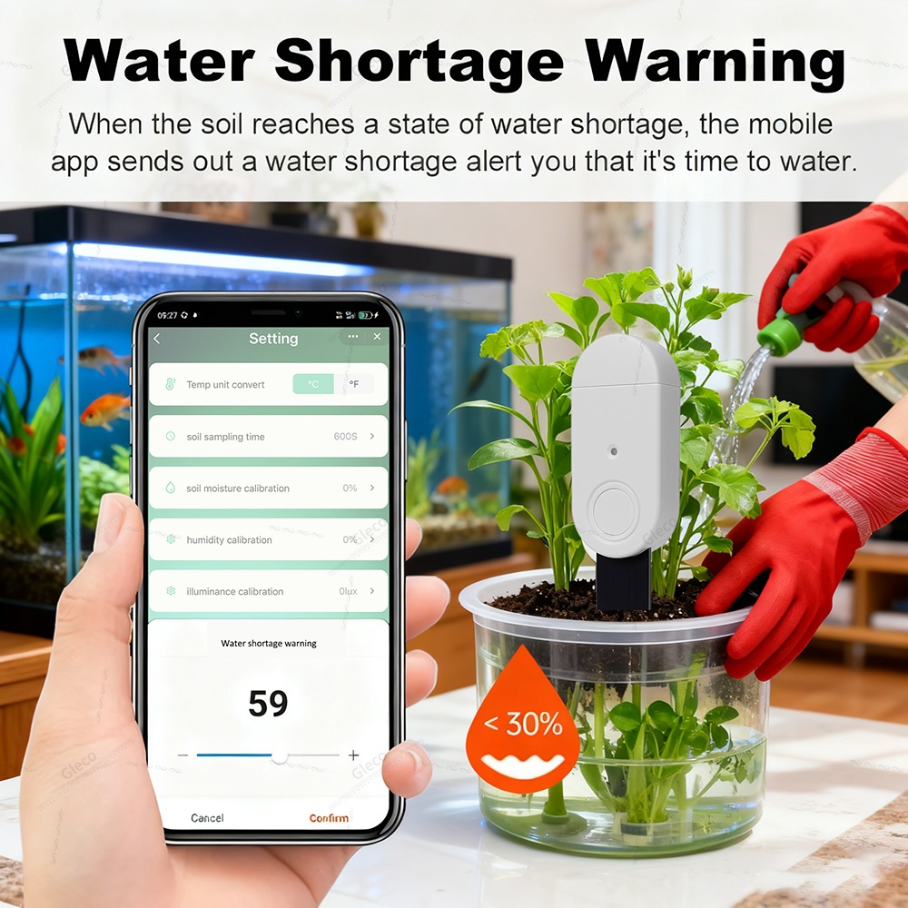 4in1 Zigbee 土壌水分温度湿度センサー、光検出機能 - Smart Garden Moisture Sensor のレビューと価格