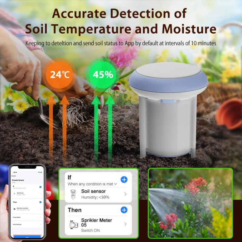 新しいスマート土壌センサー ソーラー式 水分・温度・湿度計  - Smart Garden Moisture Sensor のレビューと価格