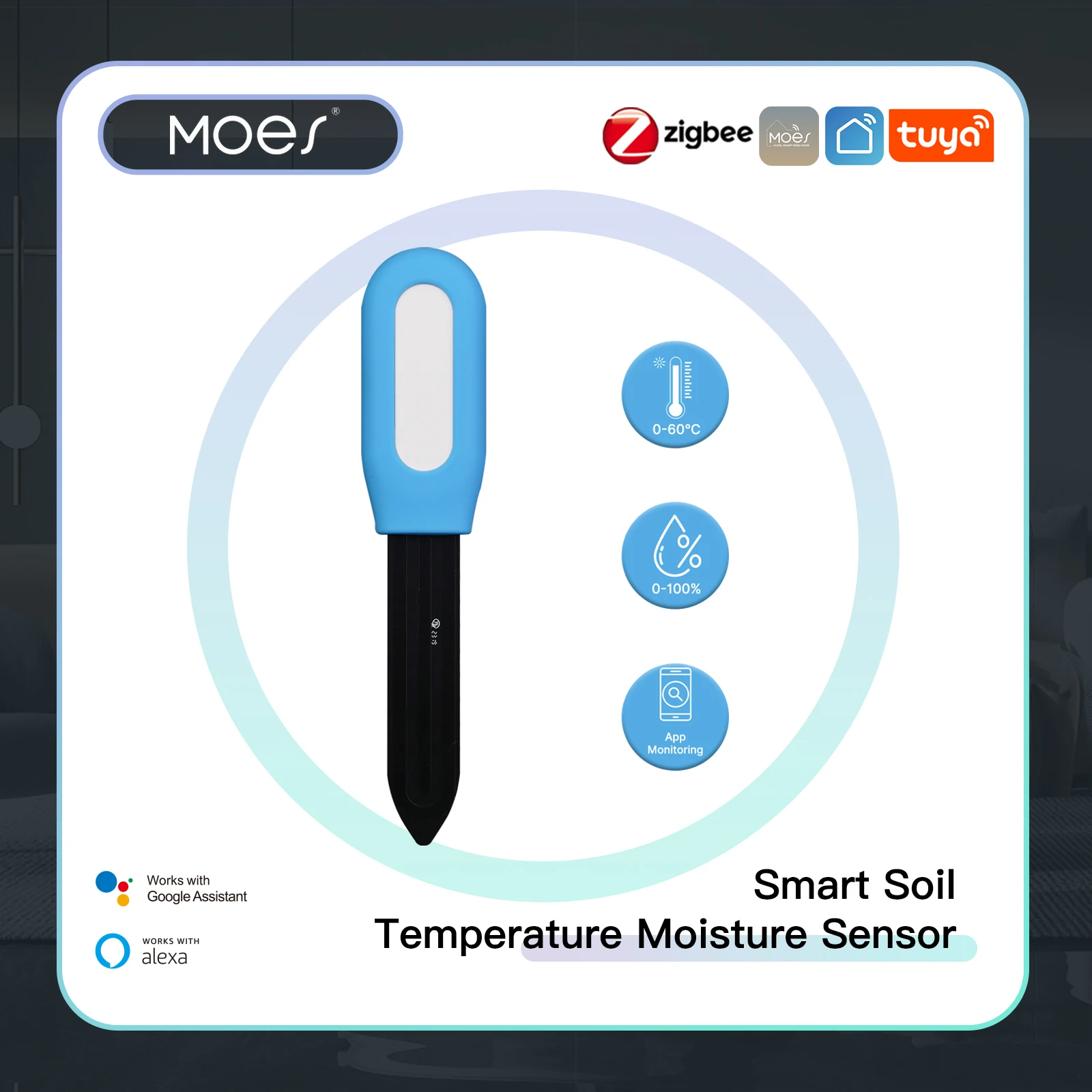 Moes-インテリジェントZigbee土壌温度計、湿度および - Smart Garden Moisture Sensor のレビューと価格