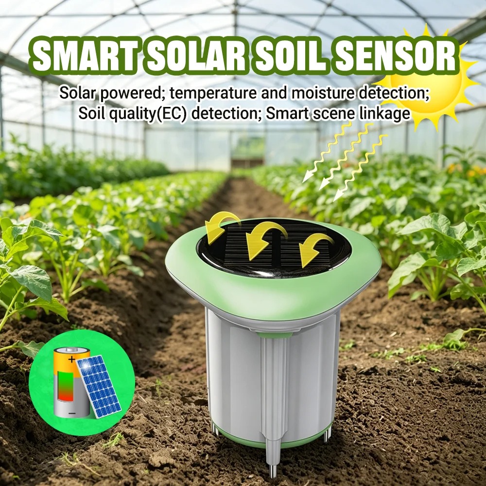スマートWiFiソーラー土壌テスター 水分温度湿度センサーメ - Smart Garden Moisture Sensor のレビューと価格