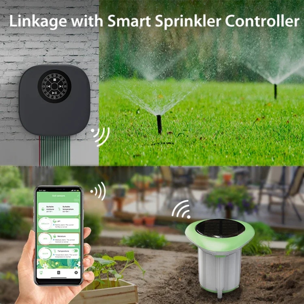 スマートWiFiソーラー土壌テスター 水分温度湿度センサーメ - Smart Garden Moisture Sensor のレビューと価格
