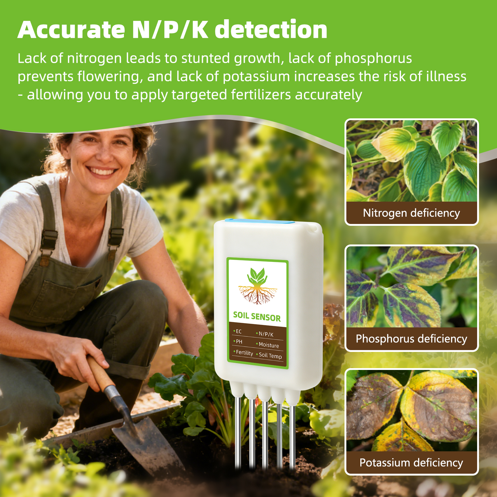 Yieryi Bluetooth 8 in 1土壌テスター  - Smart Garden Moisture Sensor のレビューと価格