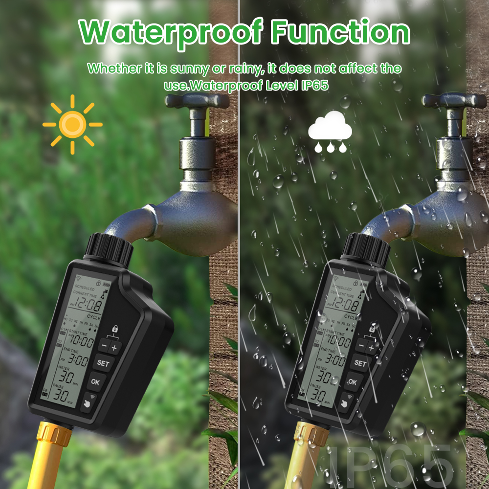 MIUCDA タイマーの庭の水やり用大きなLCD画面、家庭お - Smart Garden Lock のレビューと価格