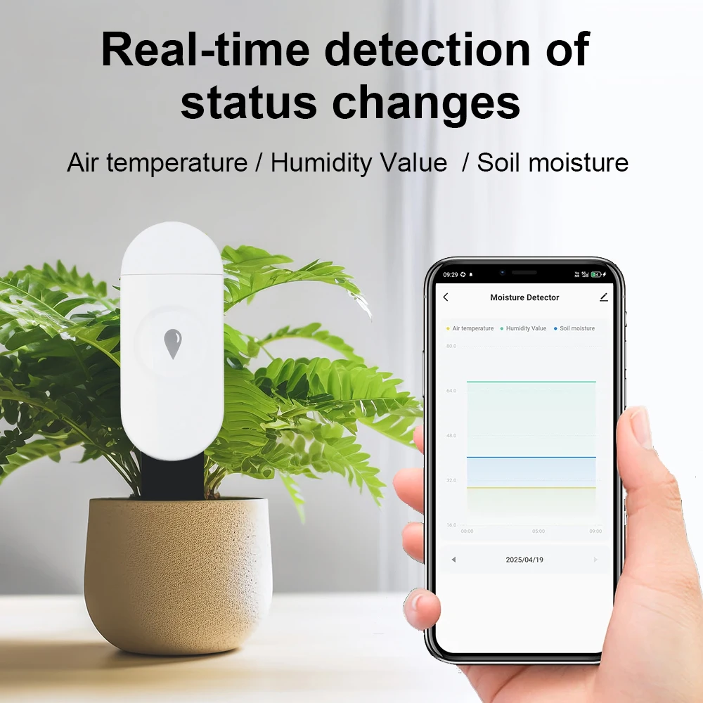 Tuya Zigbee 温度湿度水分検出器スマート土壌テスタ - Smart Garden Moisture Sensor のレビューと価格