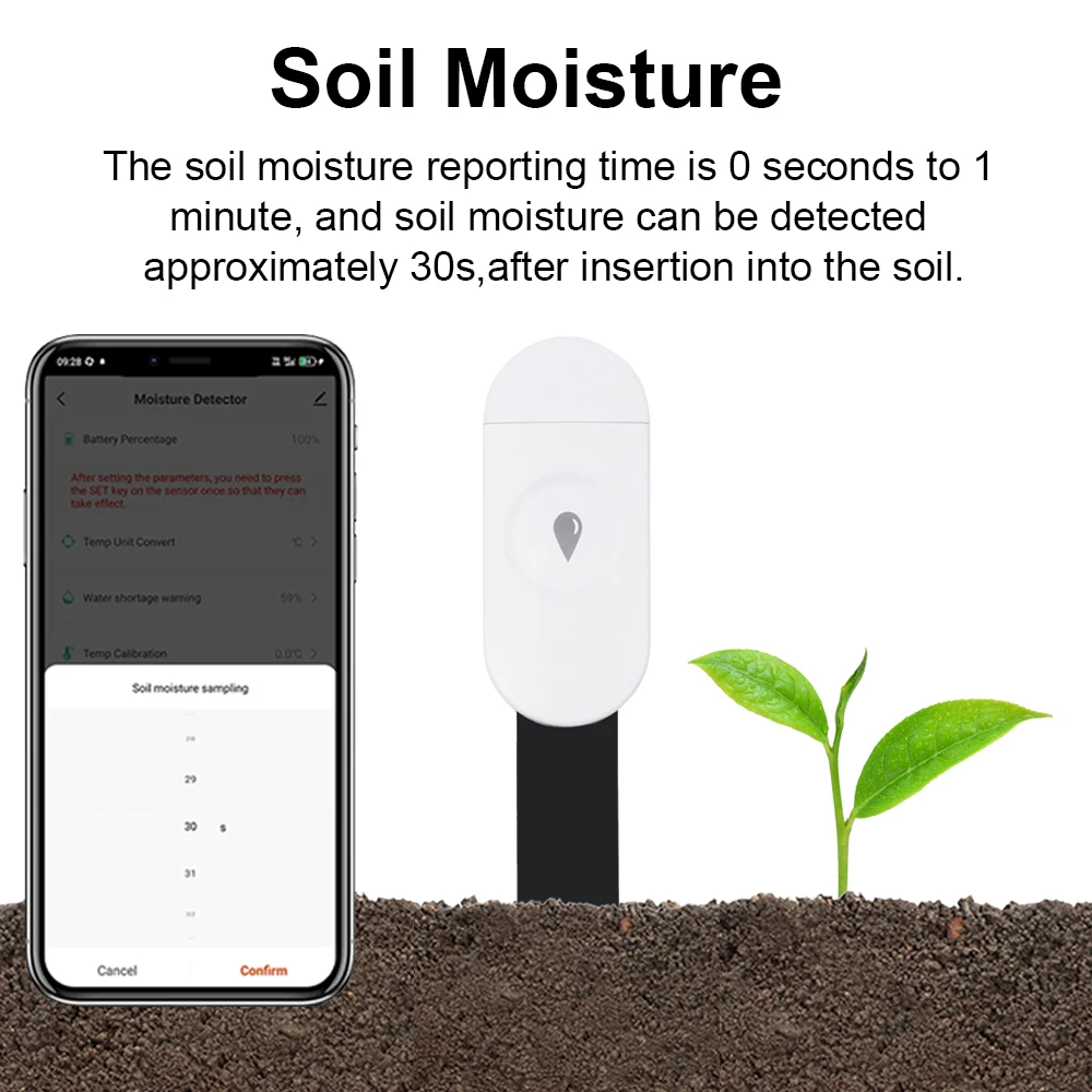 Tuya Zigbee 温度湿度水分検出器スマート土壌テスタ - Smart Garden Moisture Sensor のレビューと価格