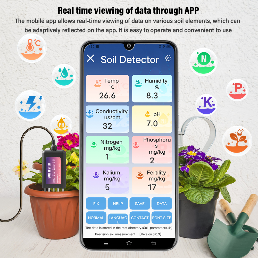 スマート土壌テスター NPK PHメーター 8 in 1 土 - Smart Garden Moisture Sensor のレビューと価格